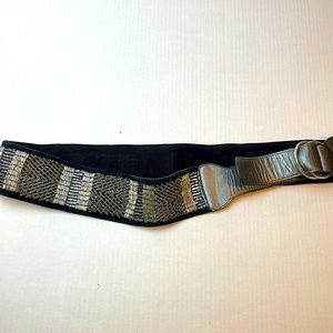 Suede and seed beaded Belt